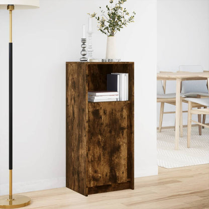 vidaXL Sideboard with LED Smoked Oak 42,5x34x100 cm Engineered Wood