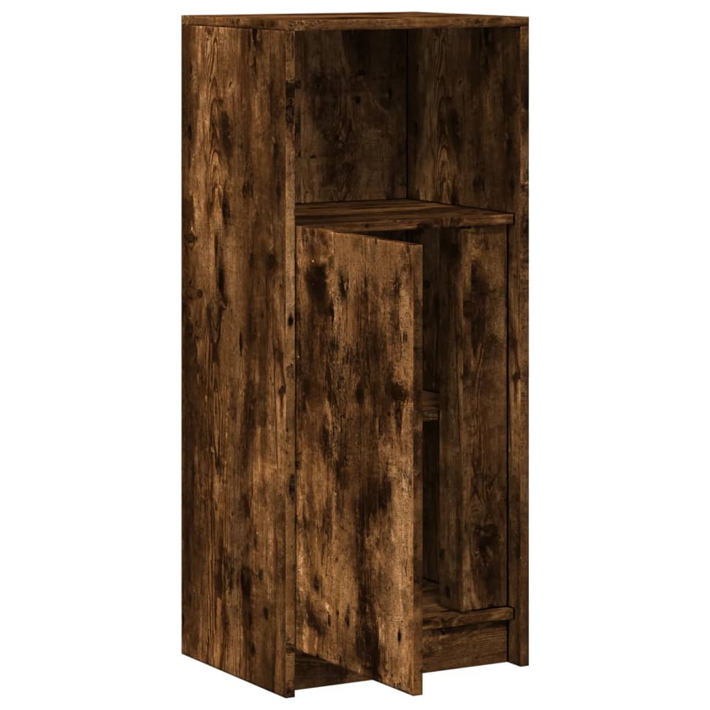 vidaXL Sideboard with LED Smoked Oak 42.5x34x100 cm Engineered Wood
