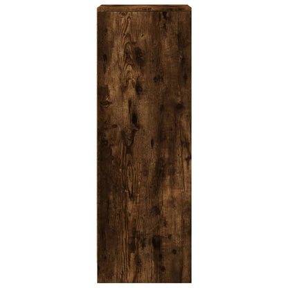 vidaXL Sideboard with LED Smoked Oak 42,5x34x100 cm Engineered Wood