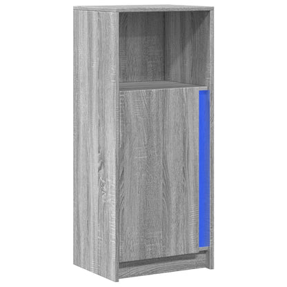 vidaXL Sideboard with LED Grey Sonoma 42,5x34x100 cm Engineered Wood