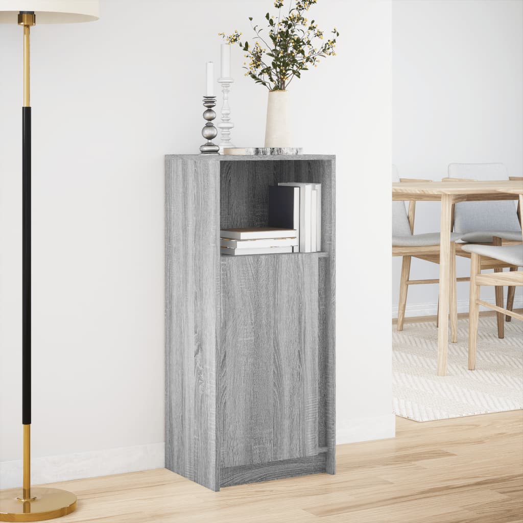 vidaXL Sideboard with LED Grey Sonoma 42,5x34x100 cm Engineered Wood
