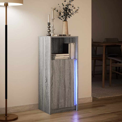 vidaXL Sideboard with LED Grey Sonoma 42,5x34x100 cm Engineered Wood