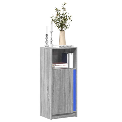 vidaXL Sideboard with LED Grey Sonoma 42,5x34x100 cm Engineered Wood