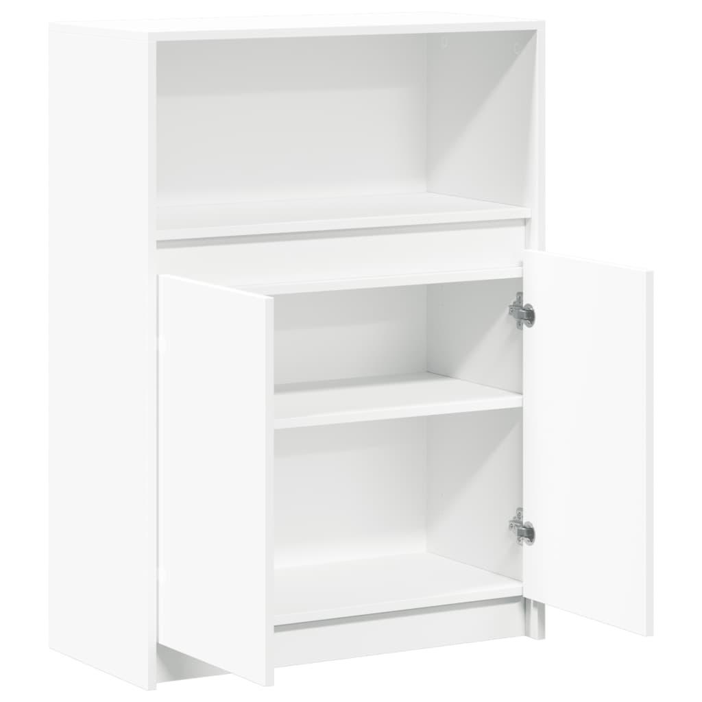 vidaXL Sideboard with LED White 72x34x100 cm Engineered Wood