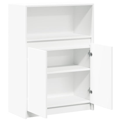 vidaXL Sideboard with LED White 72x34x100 cm Engineered Wood
