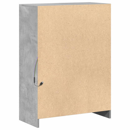 vidaXL Sideboard with LED Concrete Grey 72x34x100 cm Engineered Wood