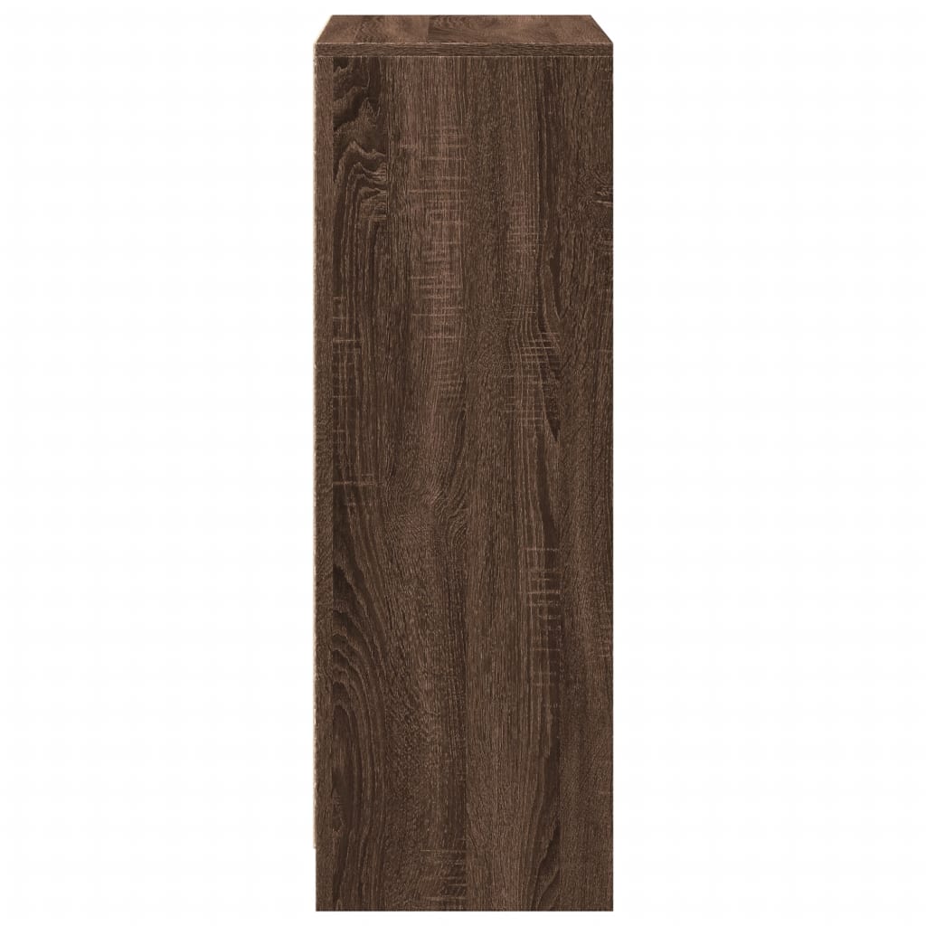 vidaXL Sideboard with LED Brown Oak 72x34x100 cm Engineered Wood