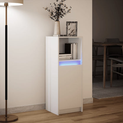 vidaXL Sideboard with LED White 38x34x100 cm Engineered Wood