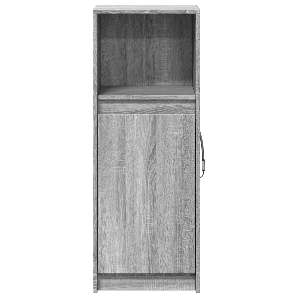 vidaXL Sideboard with LED Grey Sonoma 38x34x100 cm Engineered Wood