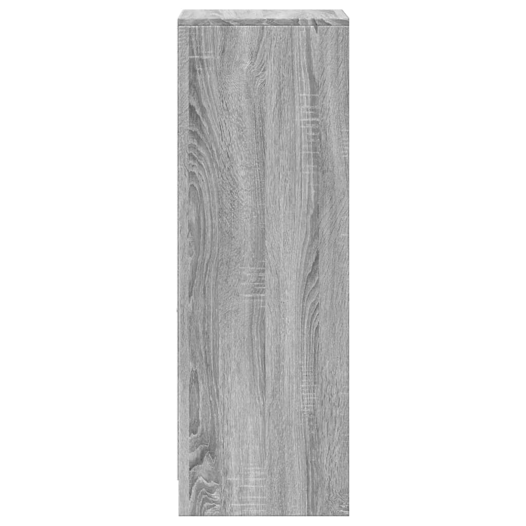 vidaXL Sideboard with LED Grey Sonoma 38x34x100 cm Engineered Wood