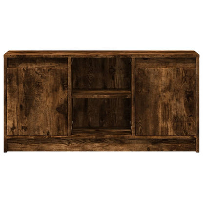 vidaXL TV Cabinet with LED Smoked Oak 100x34x50 cm Engineered Wood