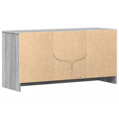 vidaXL TV Cabinet with LED Grey Sonoma 100x34x50 cm Engineered Wood