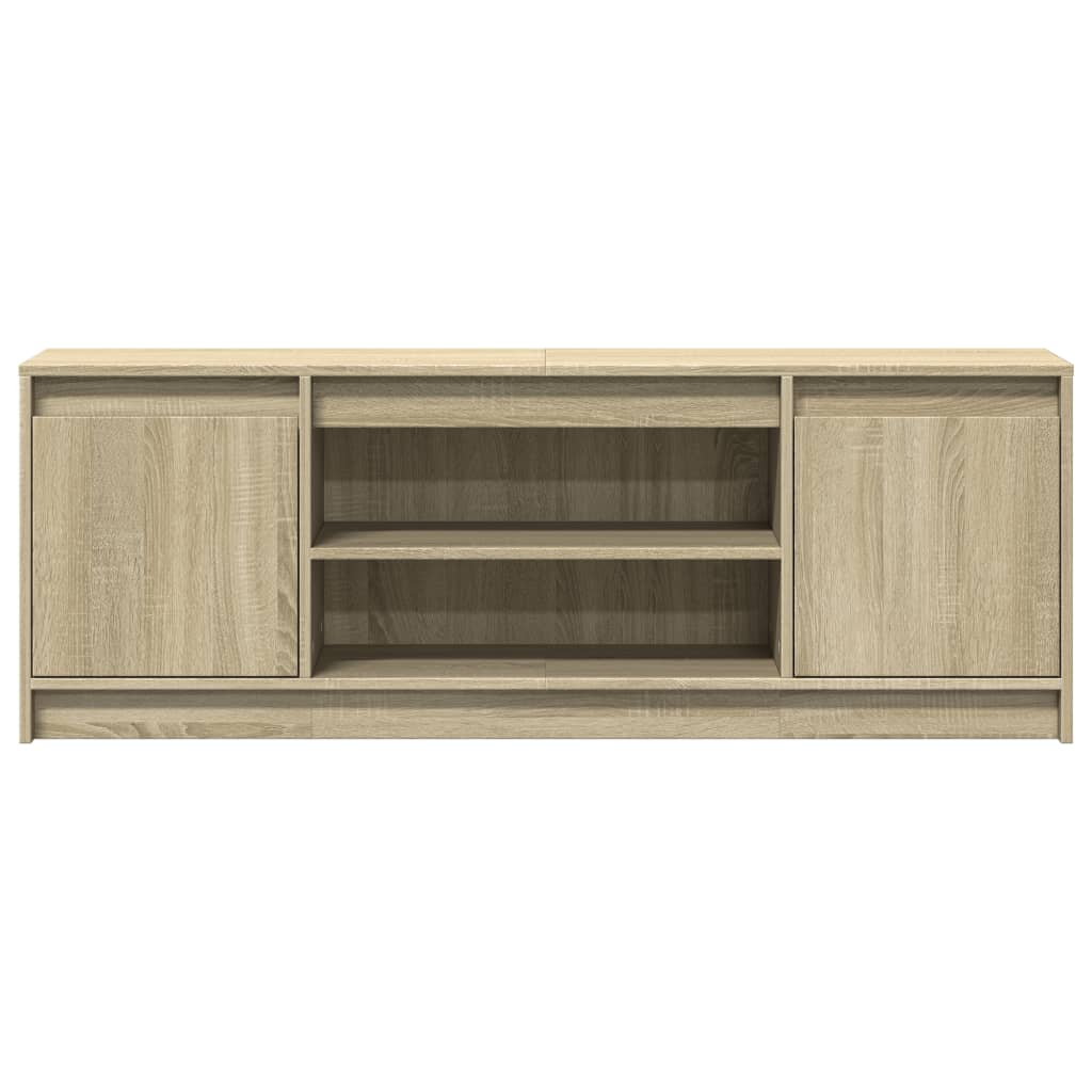 vidaXL TV Cabinet with LED Sonoma Oak 139.5x34x50 cm Engineered Wood