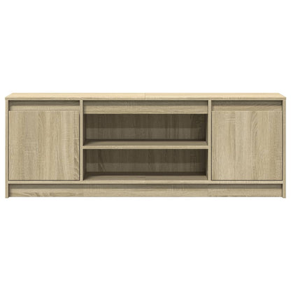vidaXL TV Cabinet with LED Sonoma Oak 139.5x34x50 cm Engineered Wood
