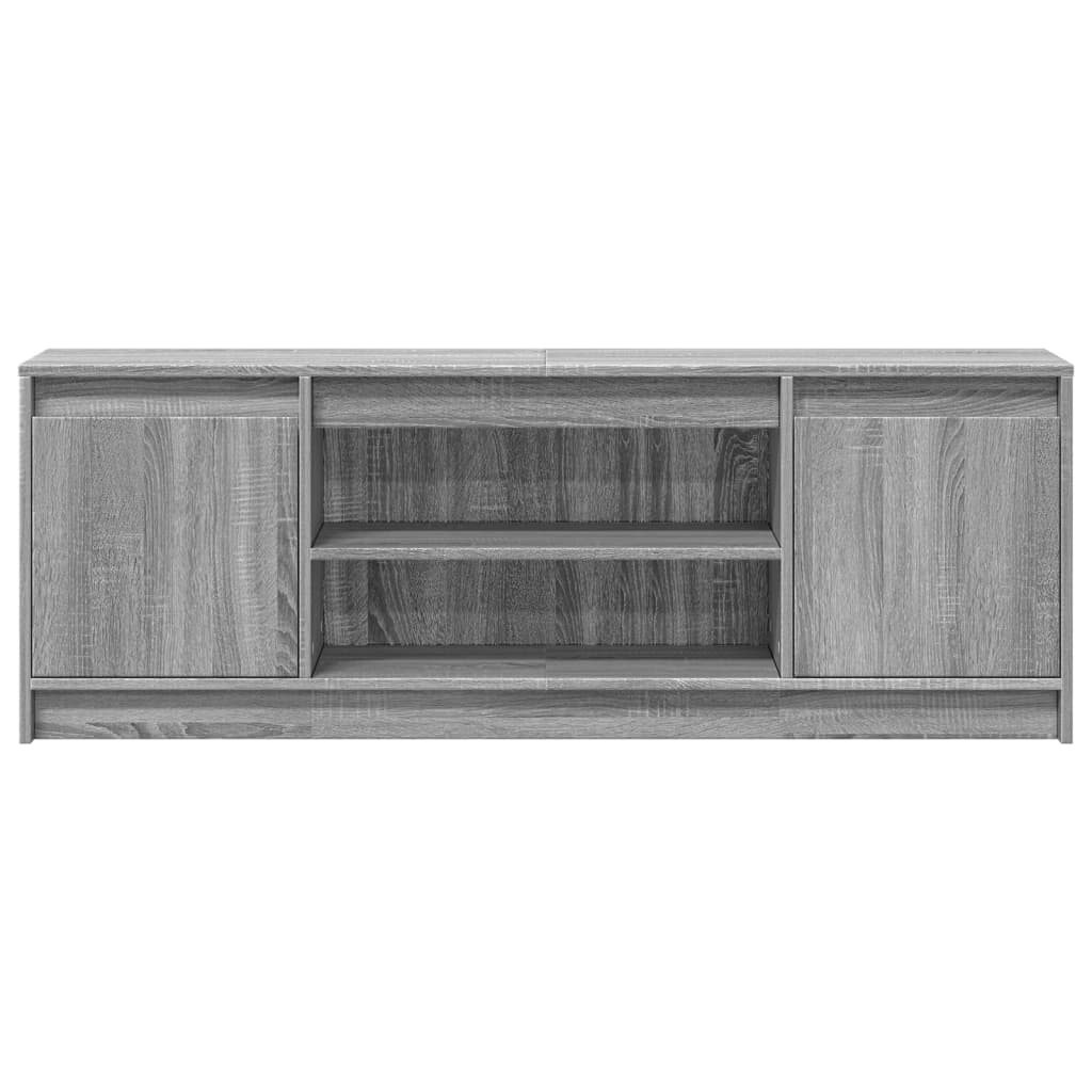 vidaXL TV Cabinet with LED Grey Sonoma 139.5x34x50 cm Engineered Wood