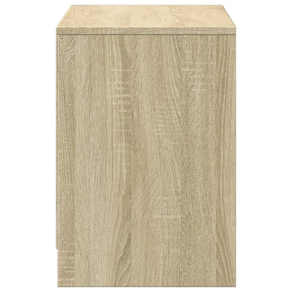 vidaXL TV Cabinet with LED Sonoma Oak 100x34x50 cm Engineered Wood