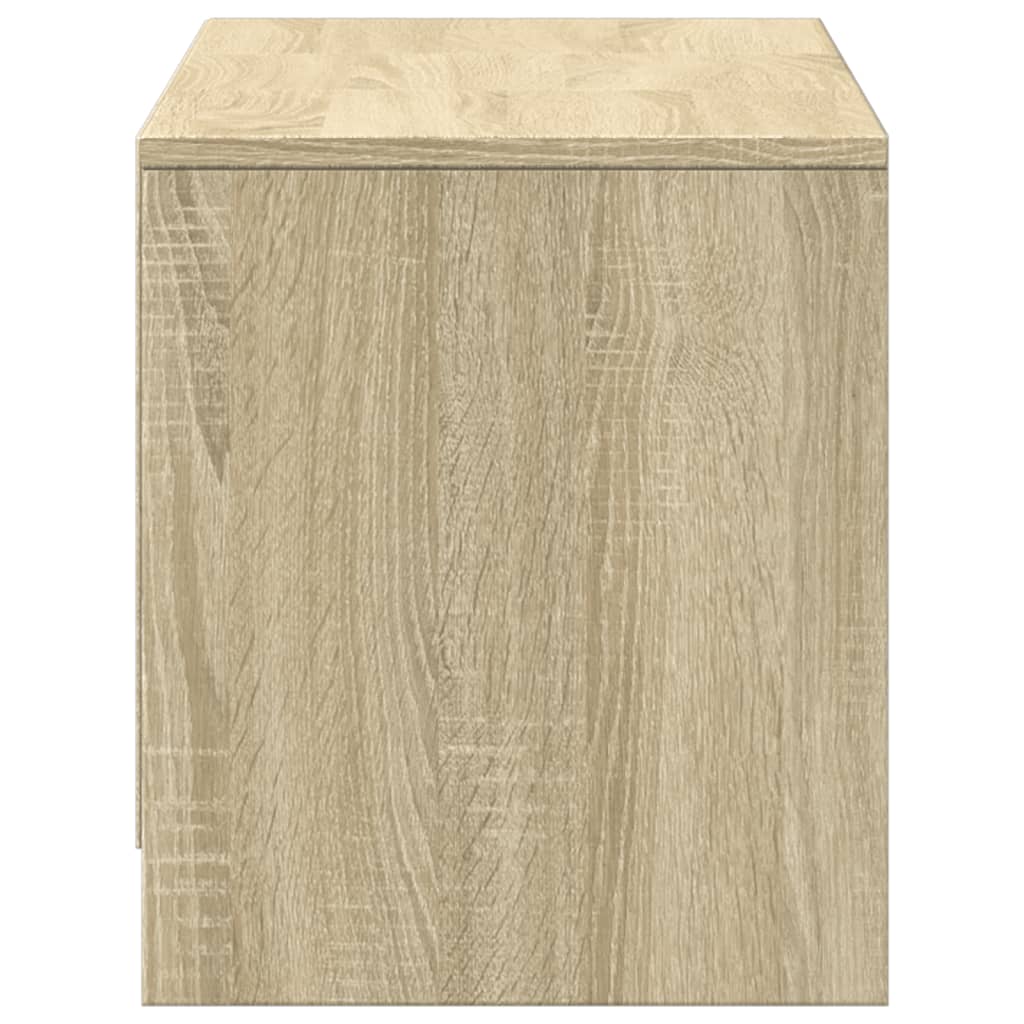 vidaXL TV Cabinet with LED Sonoma Oak 97x34x40 cm Engineered Wood