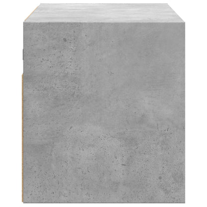 vidaXL TV Wall Cabinet with LED Lights Concrete Grey 80x31x35 cm