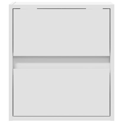 vidaXL TV Wall Cabinets with LED Lights 2 pcs White 41x31x45 cm