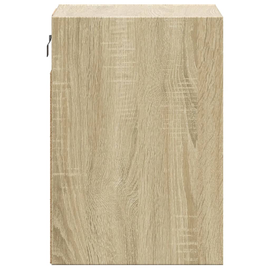 vidaXL TV Wall Cabinet with LED Lights Sonoma Oak 41x31x45 cm
