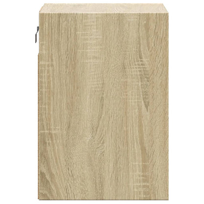 vidaXL TV Wall Cabinet with LED Lights Sonoma Oak 41x31x45 cm