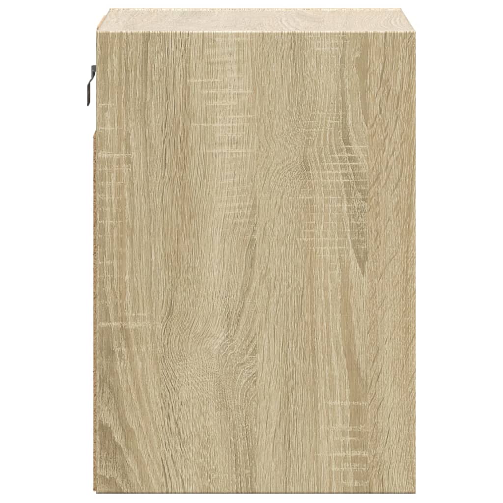 vidaXL TV Wall Cabinets with LED Lights 2 pcs Sonoma Oak 41x31x45 cm