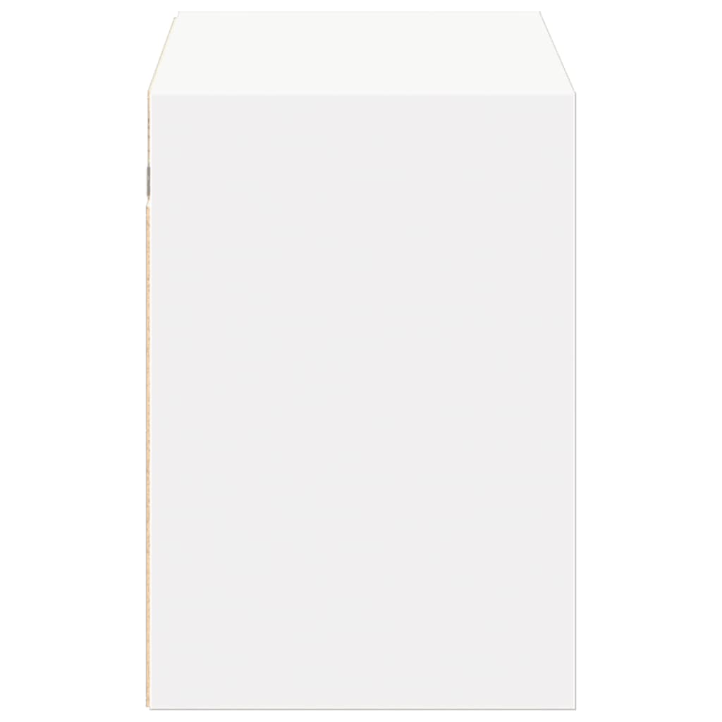 vidaXL TV Wall Cabinet with LED Lights White 100x31x45 cm