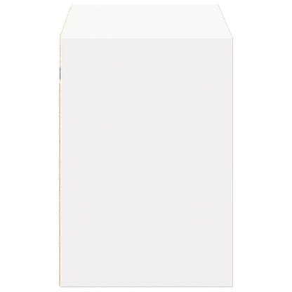vidaXL TV Wall Cabinet with LED Lights White 100x31x45 cm