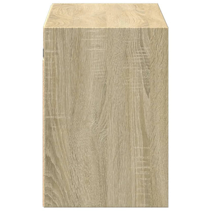 vidaXL TV Wall Cabinet with LED Lights Sonoma Oak 100x31x45 cm