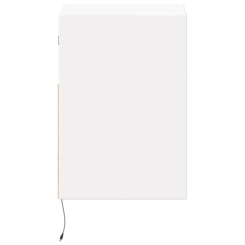 vidaXL TV Wall Cabinets with LED Lights 2 pcs White 41x31x45 cm