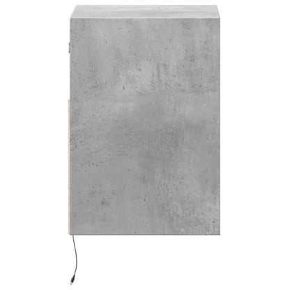 vidaXL TV Wall Cabinets with LED Lights 2 pcs Concrete Grey 41x31x45 cm