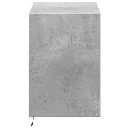 vidaXL TV Wall Cabinet with LED Lights Concrete Grey 80x31x45 cm