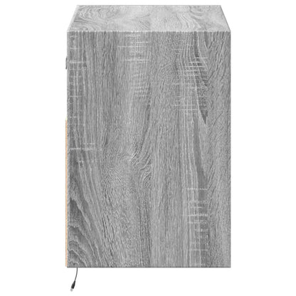 vidaXL TV Wall Cabinet with LED Lights Grey Sonoma 80x31x45 cm