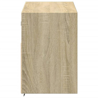 vidaXL TV Wall Cabinet with LED Lights Sonoma Oak 100x31x45 cm