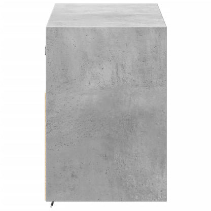 vidaXL TV Wall Cabinet with LED Lights Concrete Grey 100x31x45 cm