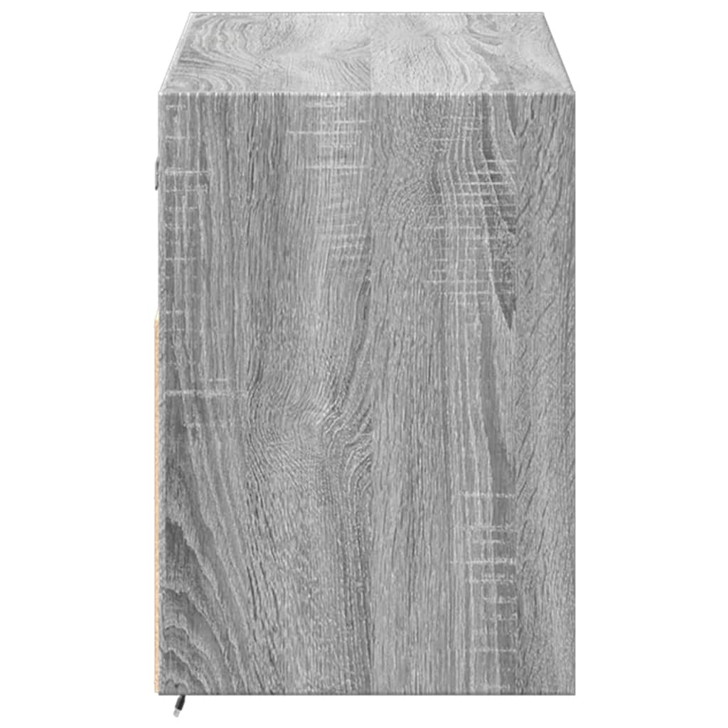 vidaXL TV Wall Cabinet with LED Lights Grey Sonoma 100x31x45 cm