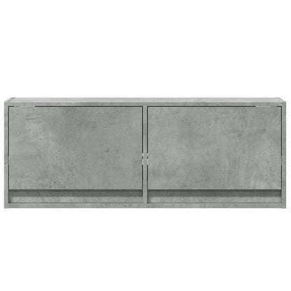 vidaXL TV Wall Cabinet with LED Lights Concrete Grey 100x31x35 cm
