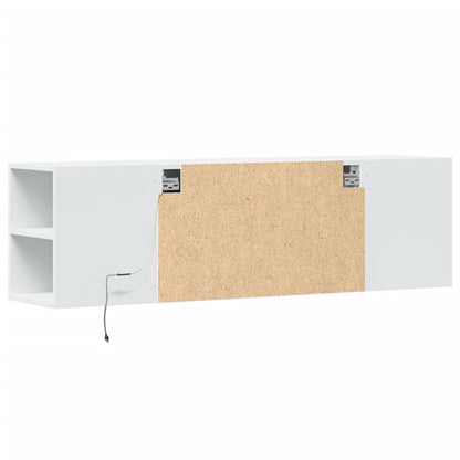 vidaXL TV Wall Cabinet with LED Lights White 135x31x39.5 cm