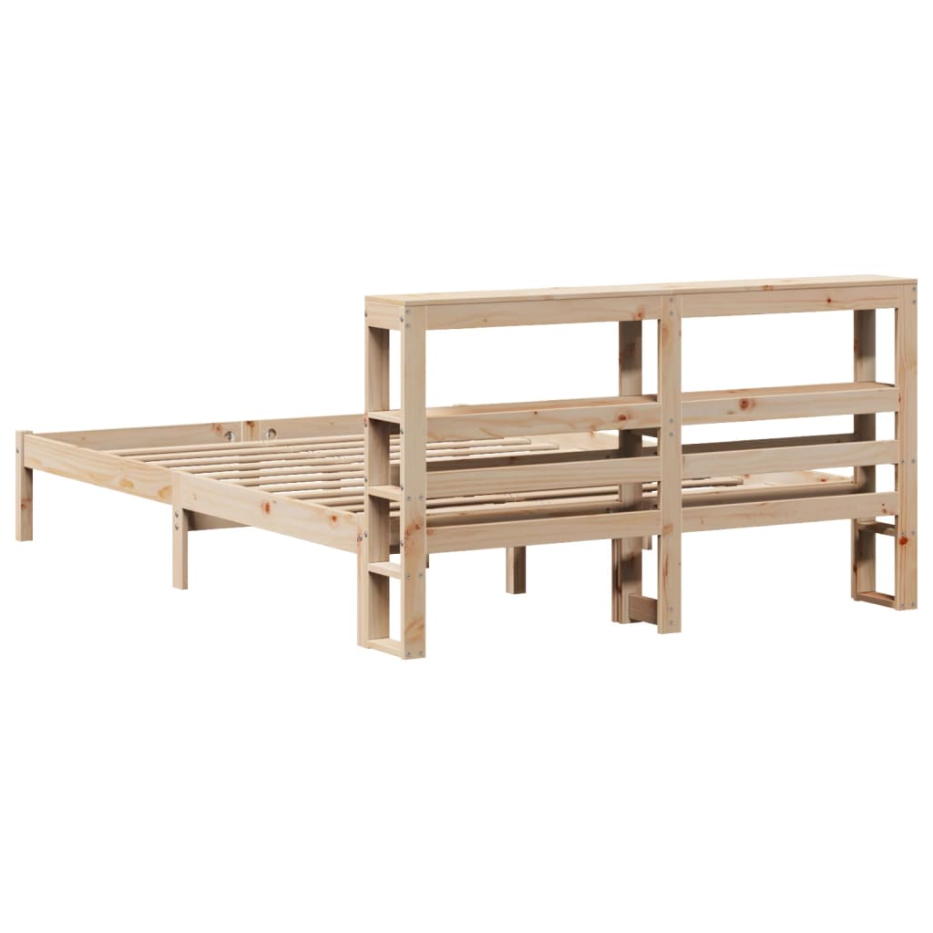 vidaXL Bed Frame without Mattress 120x190 cm Small Double Solid Wood Pine