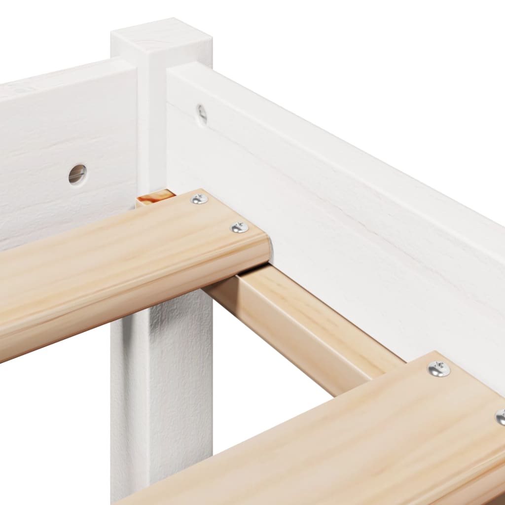 vidaXL Bed Frame without Mattress White 90x200 cm Solid Wood Pine