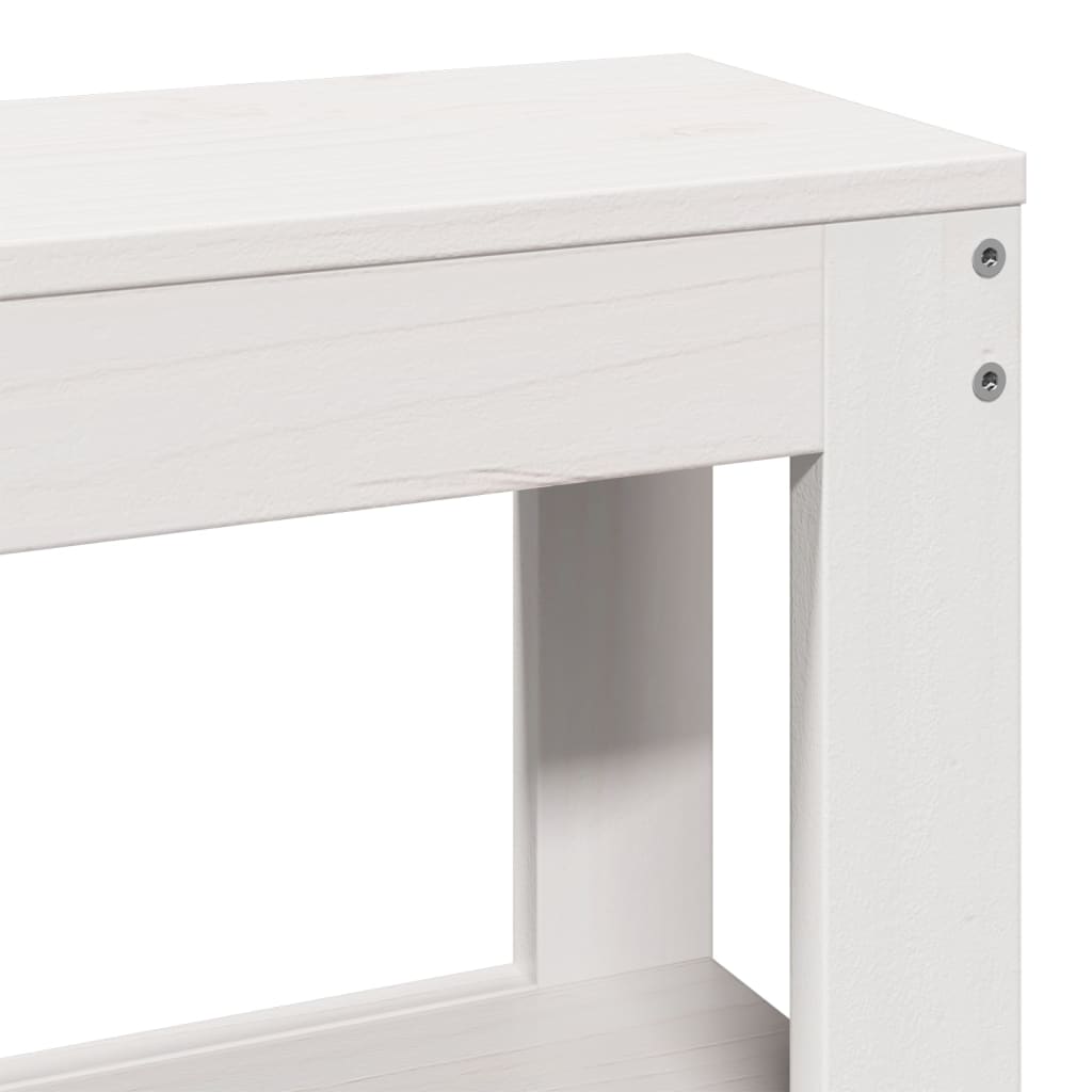vidaXL Bed Frame without Mattress White 90x200 cm Solid Wood Pine
