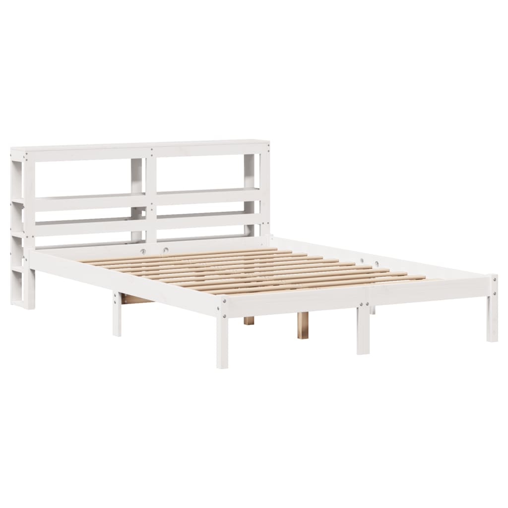 vidaXL Bed Frame without Mattress White 120x200 cm Solid Wood Pine