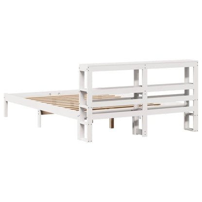 vidaXL Bed Frame without Mattress White 120x200 cm Solid Wood Pine