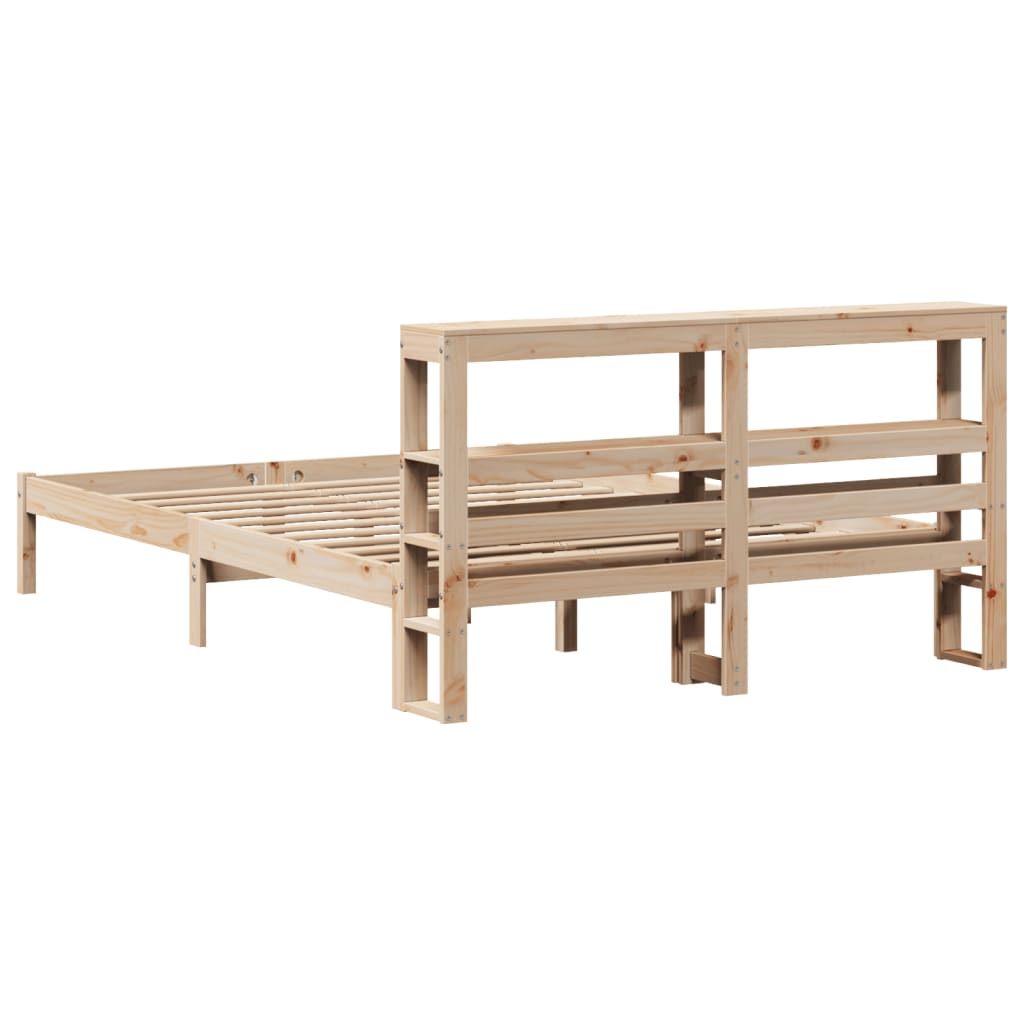 vidaXL Bed Frame without Mattress 140x200 cm Solid Wood Pine