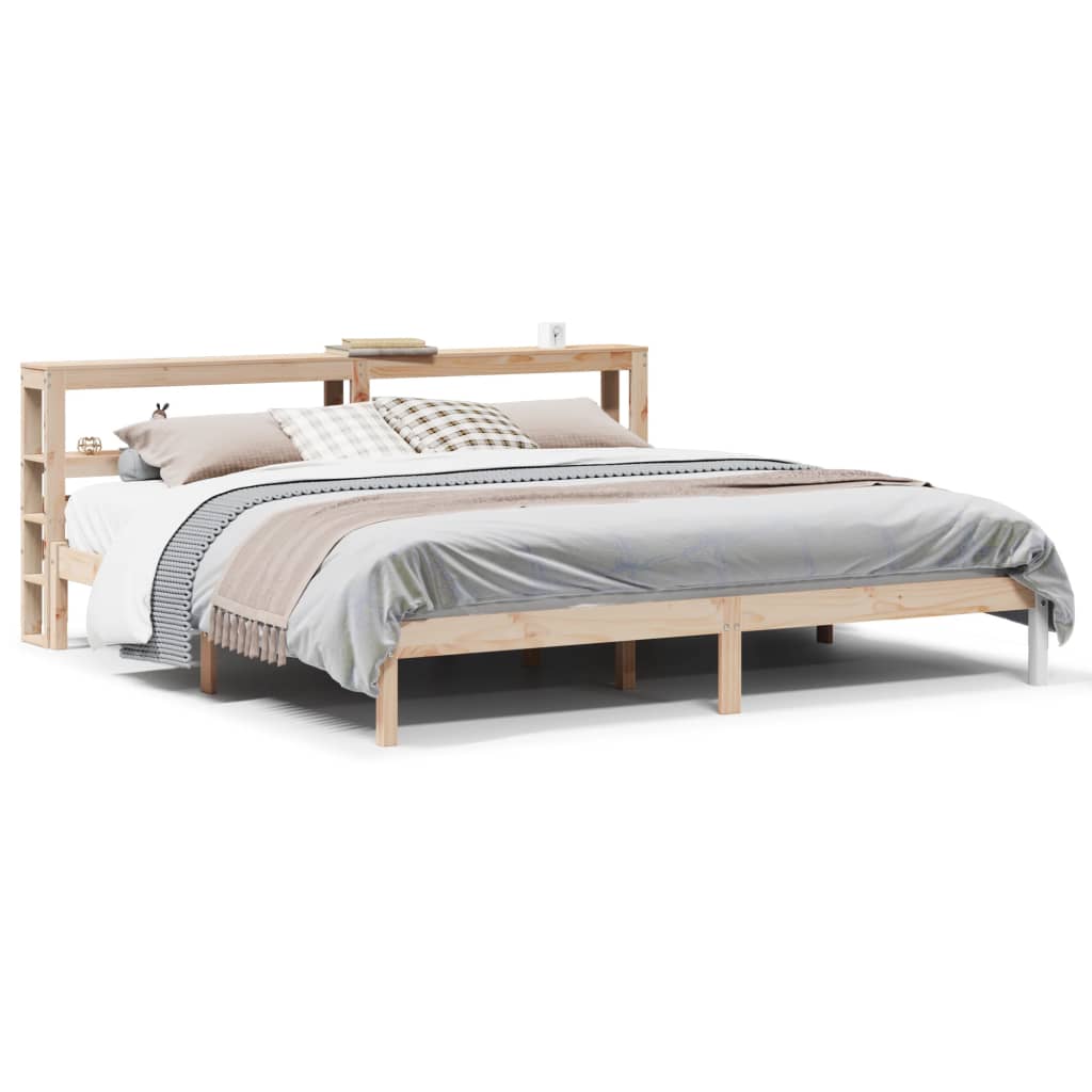 vidaXL Bed Frame without Mattress 200x200 cm Solid Wood Pine