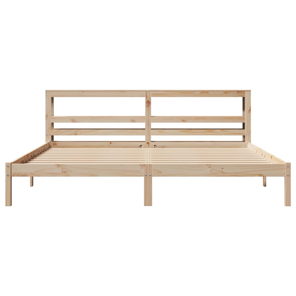 vidaXL Bed Frame without Mattress 200x200 cm Solid Wood Pine