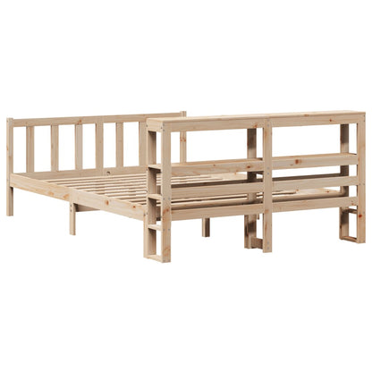vidaXL Bed Frame without Mattress 140x200 cm Solid Wood Pine