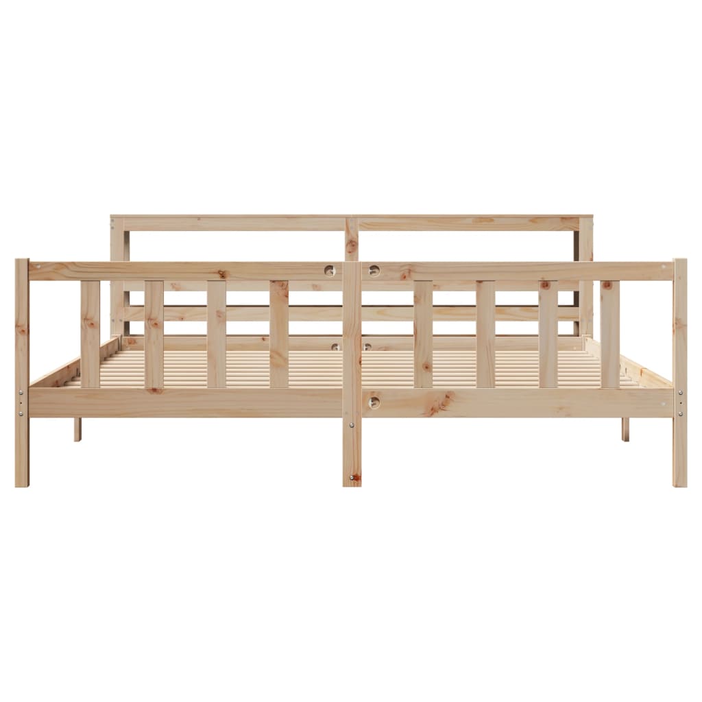 vidaXL Bed Frame without Mattress 180x200 cm Super King Solid Wood Pine