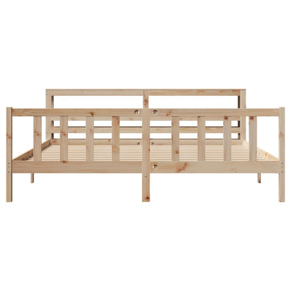 vidaXL Bed Frame without Mattress 180x200 cm Super King Solid Wood Pine