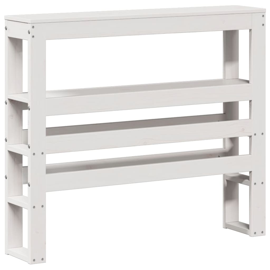 vidaXL Bed Frame without Mattress White 75x190 cm Small Single Solid Wood Pine